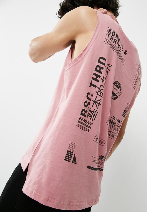 basicthread - Cut sleeve graphic tank