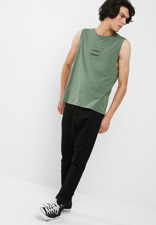 basicthread - Cut sleeve graphic tank