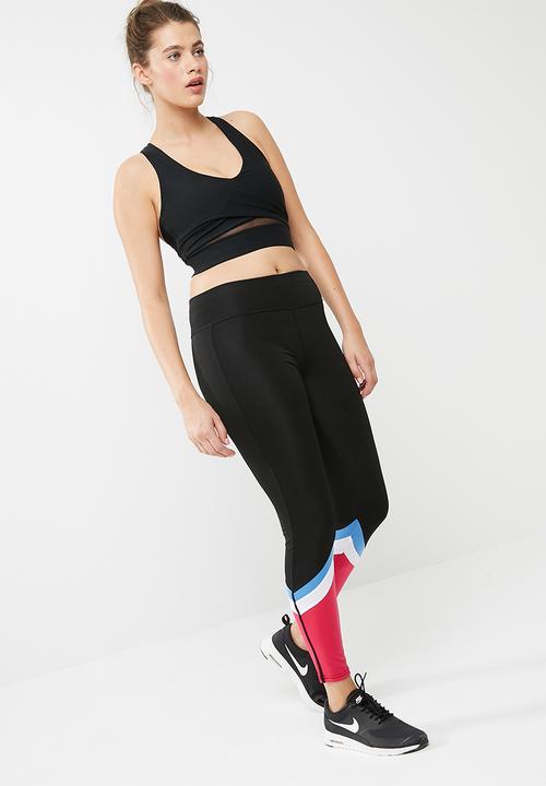 South Beach  - Mesh panel sports bra crop top
