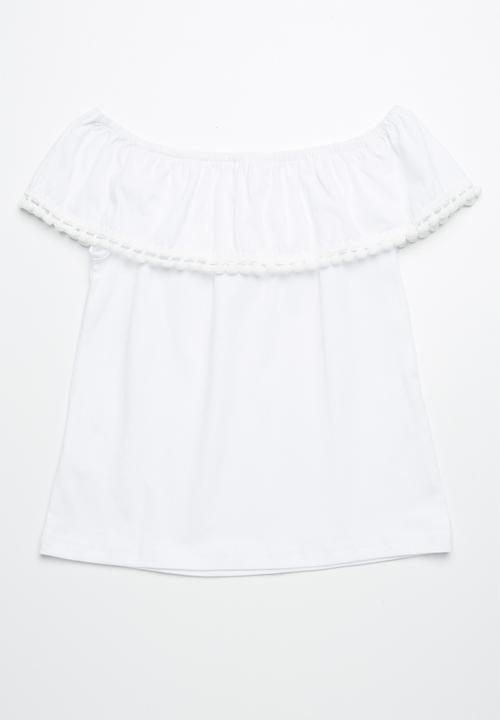 dailyfriday - Bardot ruffle top