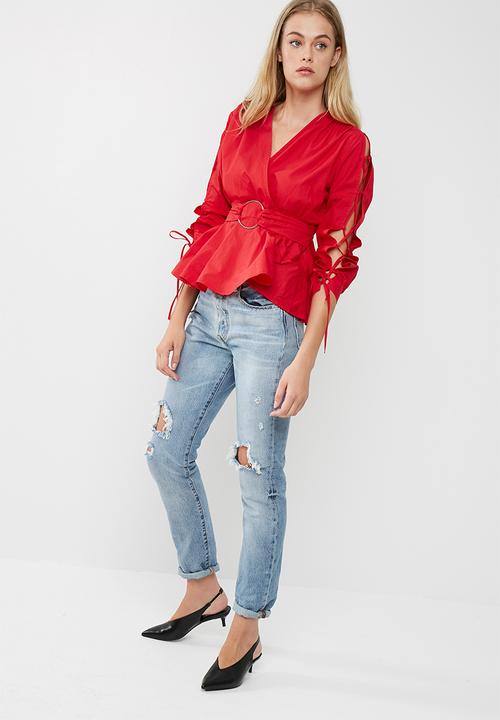 dailyfriday - Poplin blouse with ring detail