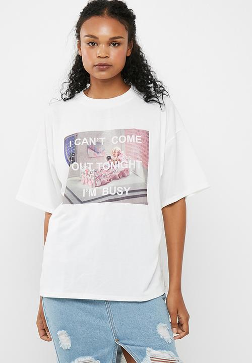 Missguided - Barbie x Missguided printed 'I'm busy' tee