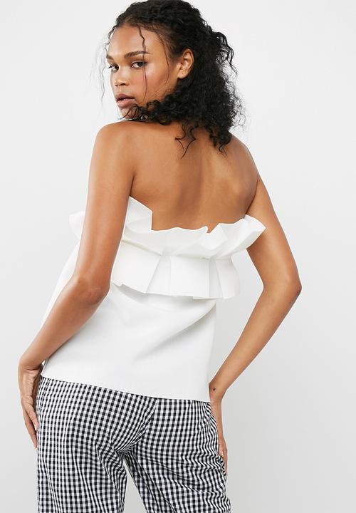 Missguided - Gathered strapless bandeau top