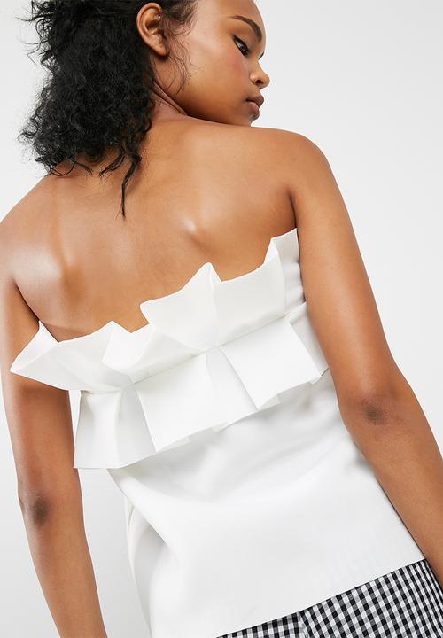 Missguided - Gathered strapless bandeau top