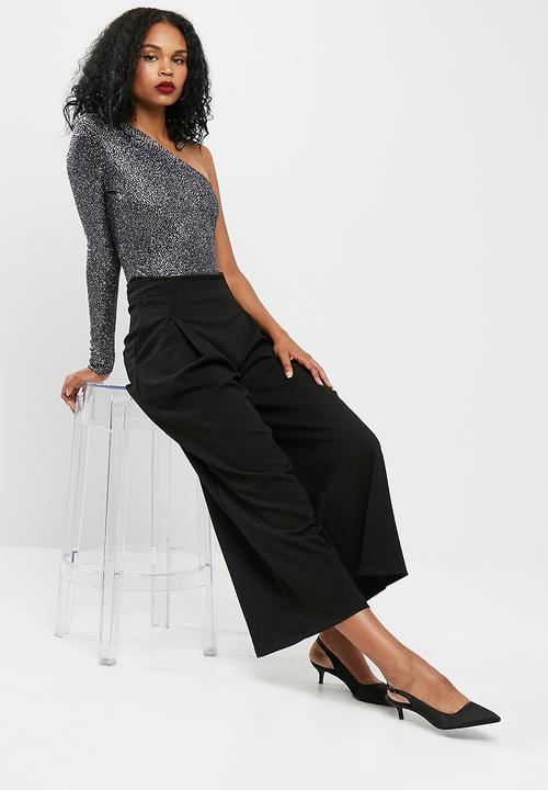Missguided - One shoulder glitter bodysuit