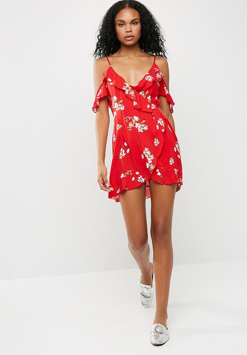 cold shoulder tea dress