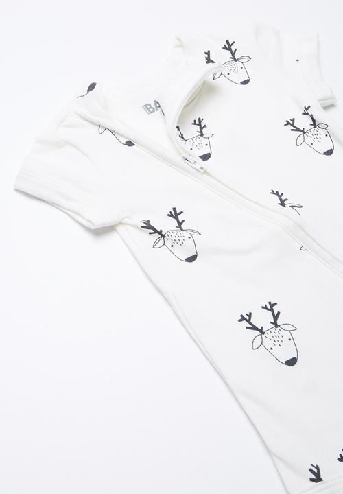 Cotton On - Baby mini SS zip through romper