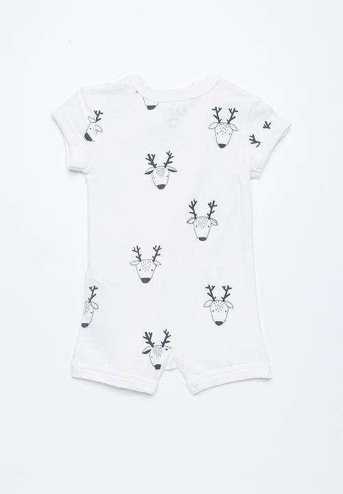 Cotton On - Baby mini SS zip through romper