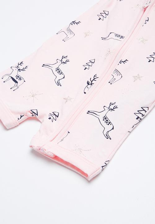 Cotton On - Baby mini SS zip through romper