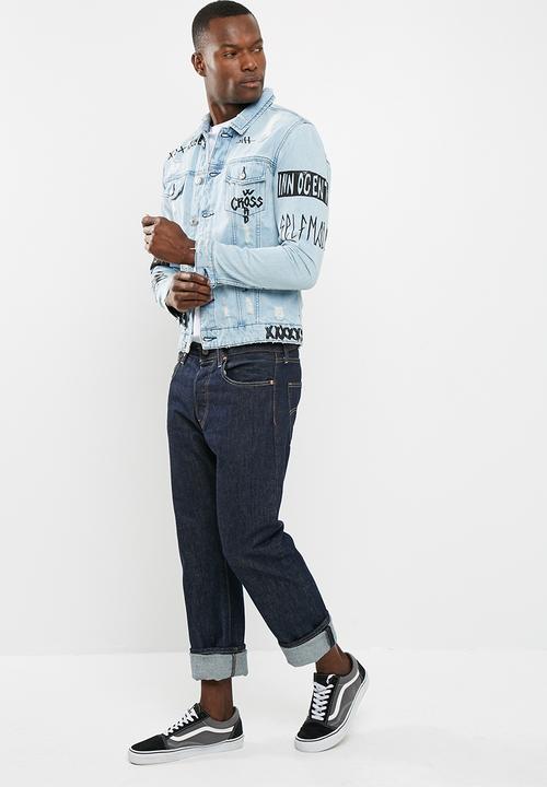Only & Sons - Doodle denim trucker jacket