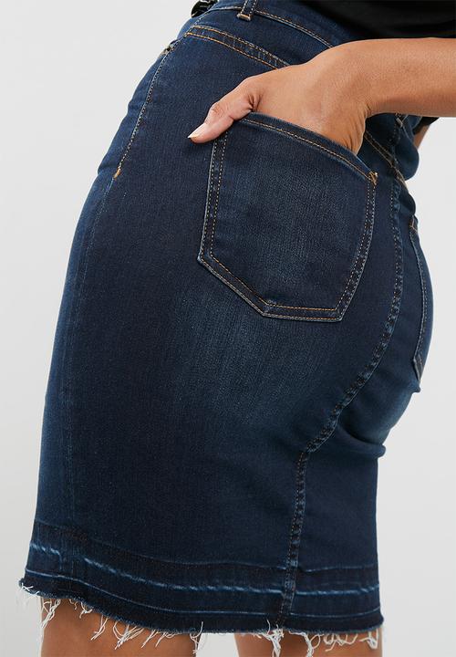 dailyfriday - Freyed hem denim skirt