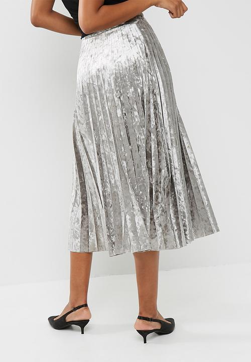 dailyfriday - Velvet pleated midi skirt