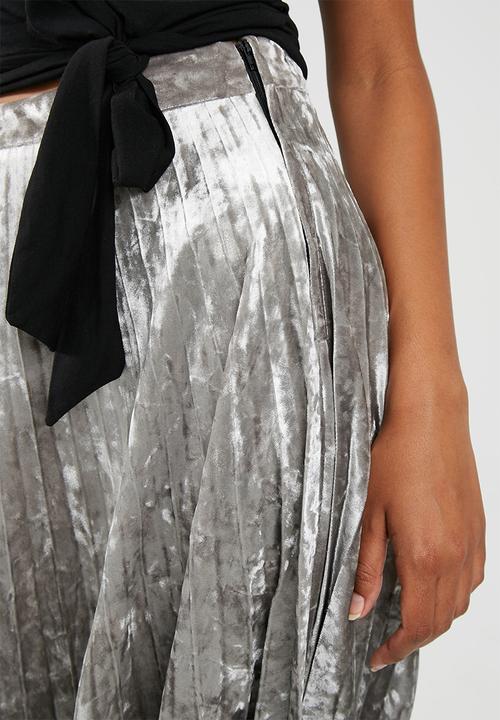 dailyfriday - Velvet pleated midi skirt