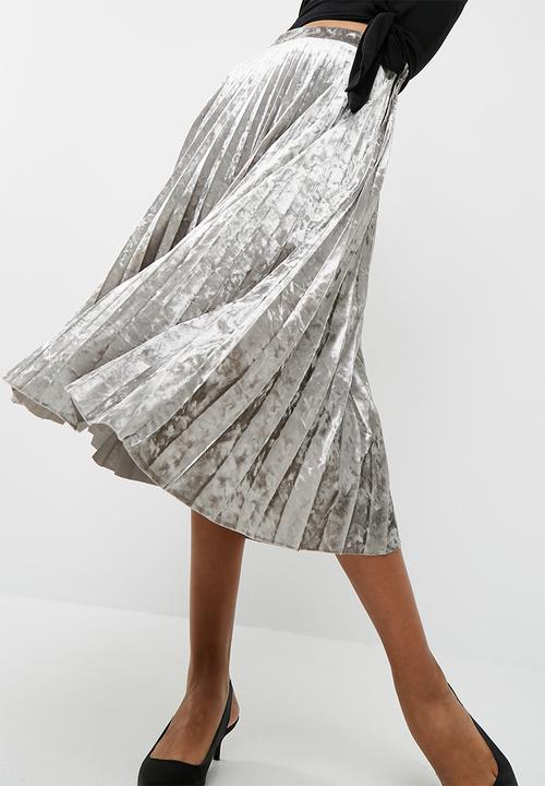 dailyfriday - Velvet pleated midi skirt