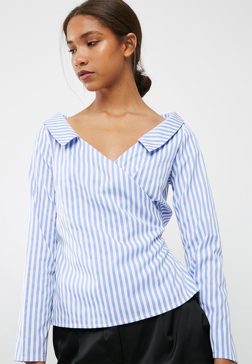dailyfriday - Poplin wrap shirt with tie belt