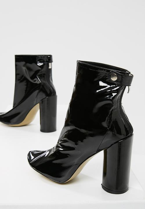 Public Desire - Lia vinyl stud strap ankle boot