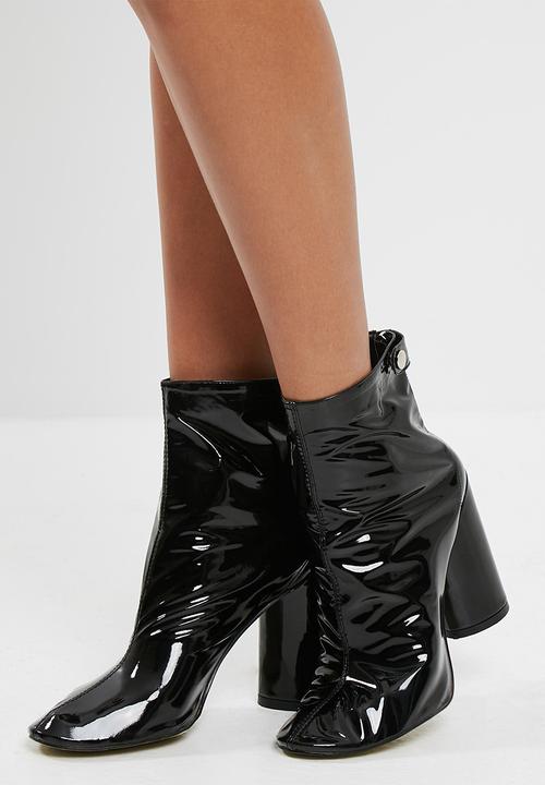 Public Desire - Lia vinyl stud strap ankle boot
