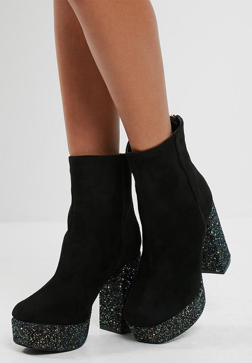 Public Desire - Romance glitter sole platform ankle boot