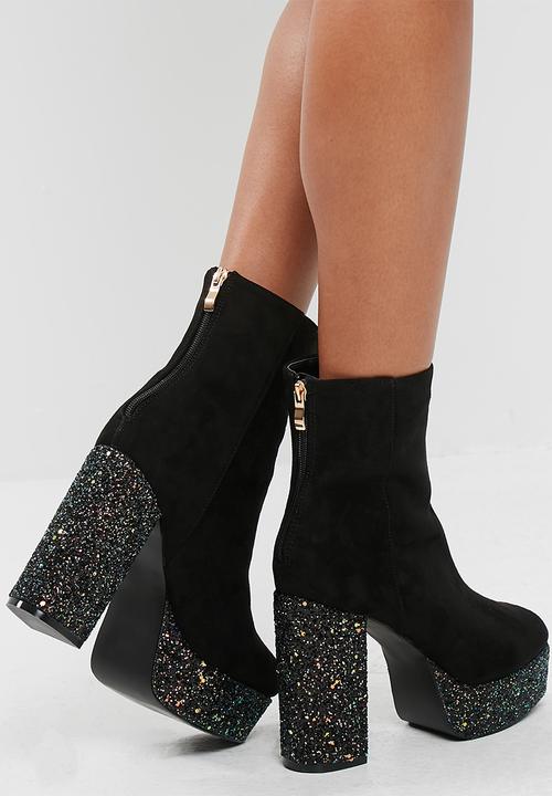 Public Desire - Romance glitter sole platform ankle boot