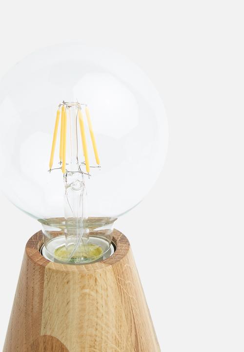 Sixth Floor - Tapered oak table lamp