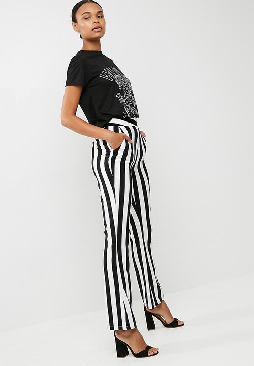 Missguided - Monochrome stripe trousers