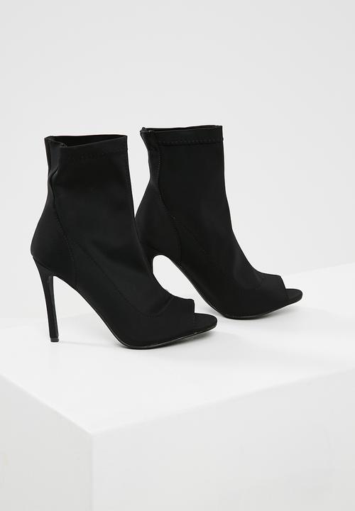 Missguided - Neoprene peep toe ankle boot