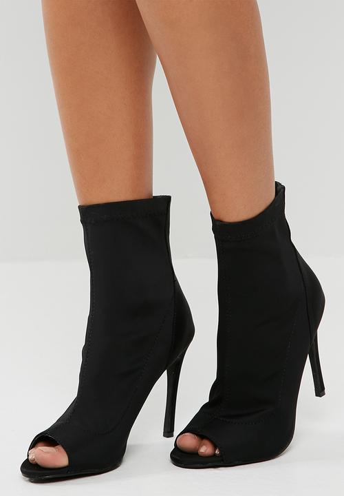 Missguided - Neoprene peep toe ankle boot