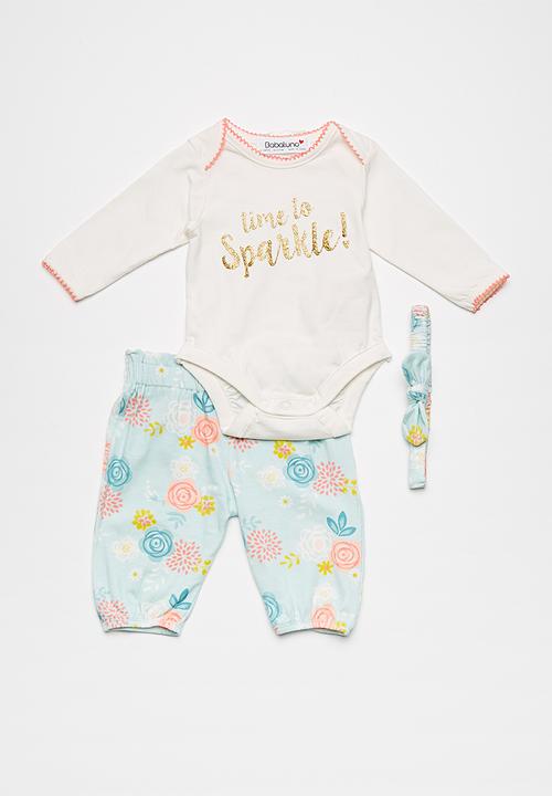 Babaluno - Bodysuit, pant and headband set