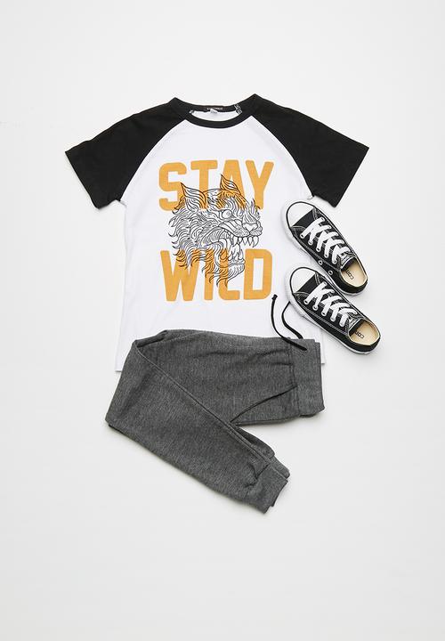 basicthread - Kids stay wild raglan tee