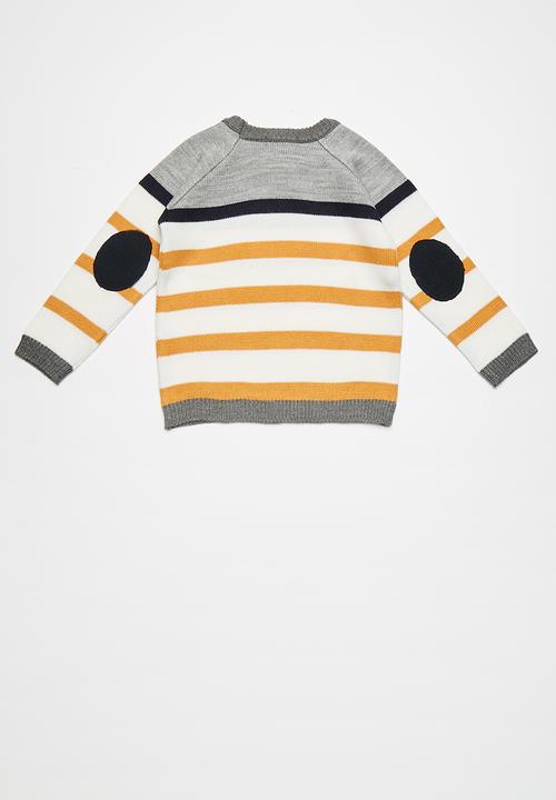 basicthread - Striped elbow patch jersey