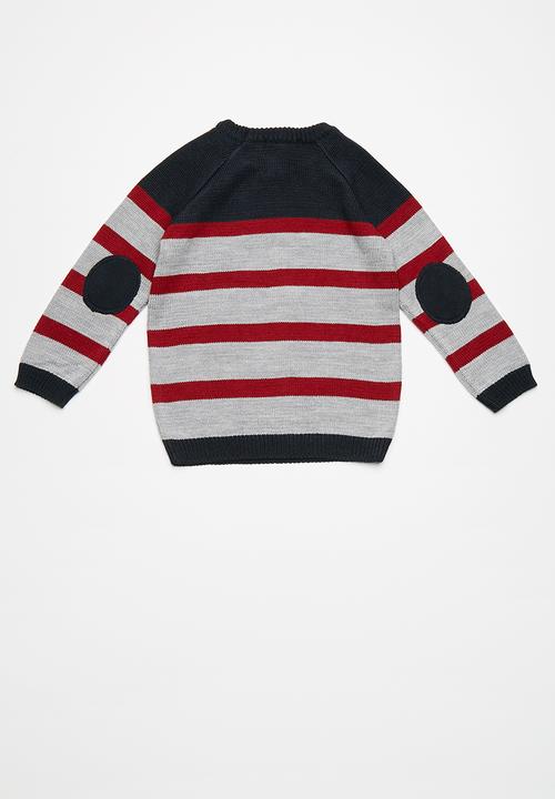 basicthread - Striped elbow patch jersey