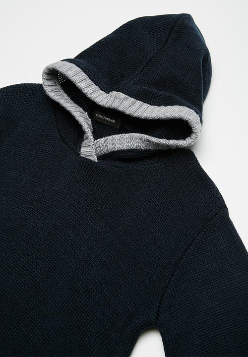 basicthread - Knitted elbow patch hoodie