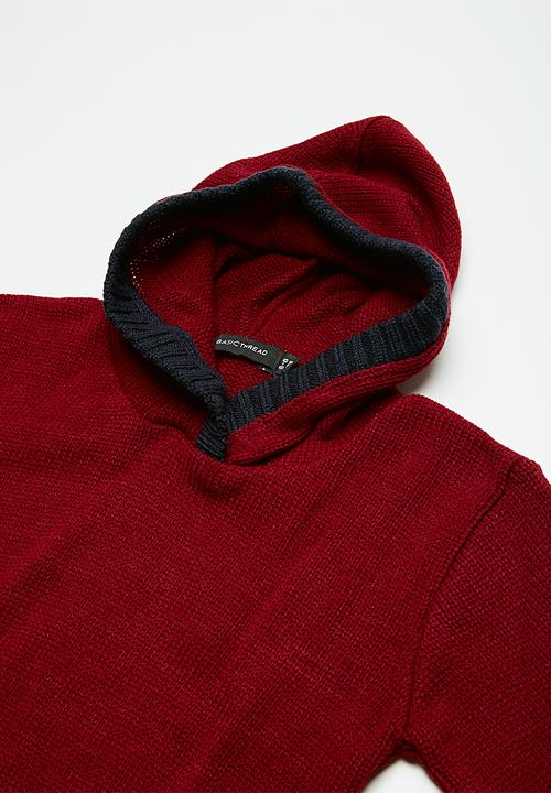 basicthread - Knitted elbow patch hoodie