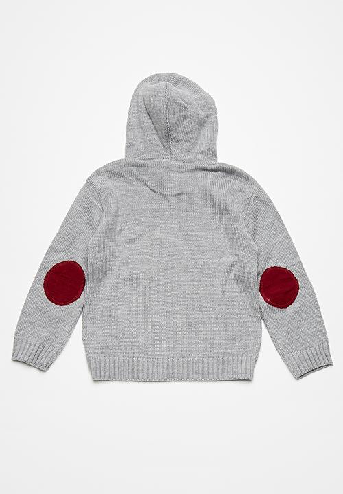 basicthread - Knitted elbow patch hoodie