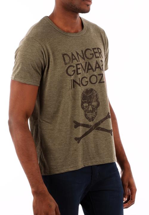 Top 100 Mandrobe Tees - Danger T-Shirt – Army Green