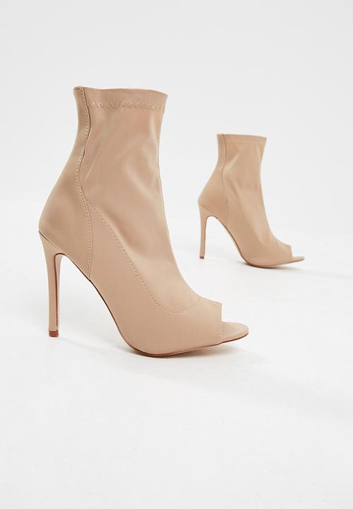 Missguided - Neoprene peep toe ankle boot