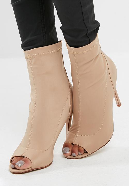 Missguided - Neoprene peep toe ankle boot