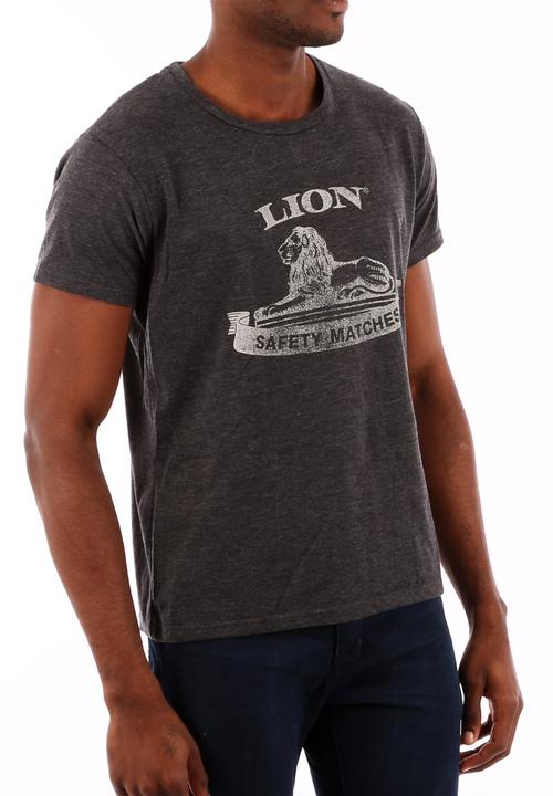 Top 100 Mandrobe Tees - Lion Safety Matches T-Shirt – Charcoal