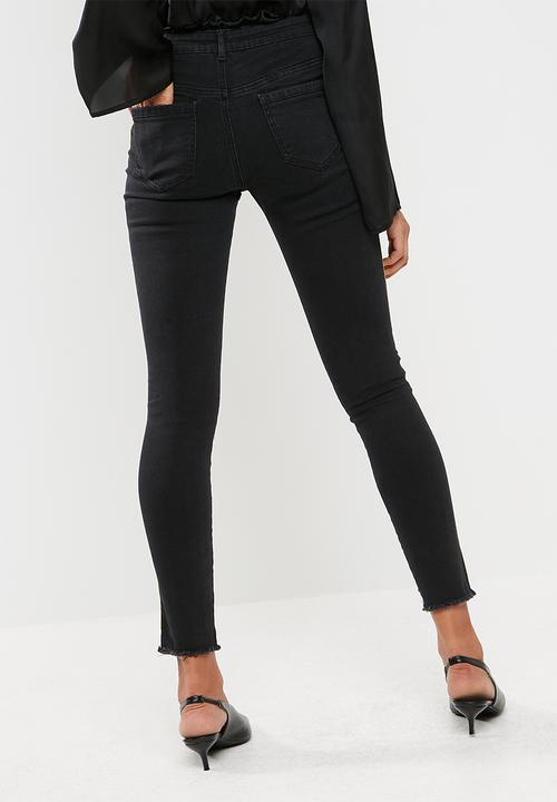 Missguided - Anarchy mid rise side stripe jeans