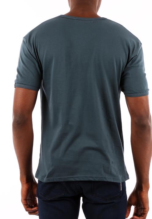 Top 100 Mandrobe Tees - Mzansi – Navy Blue & Grey