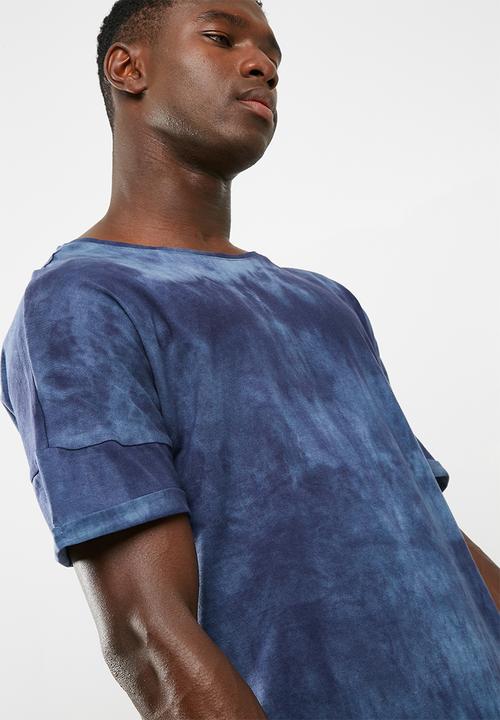 basicthread - Longline curved hem drop shoulder tee