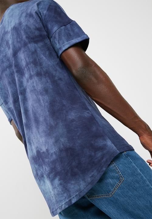 basicthread - Longline curved hem drop shoulder tee