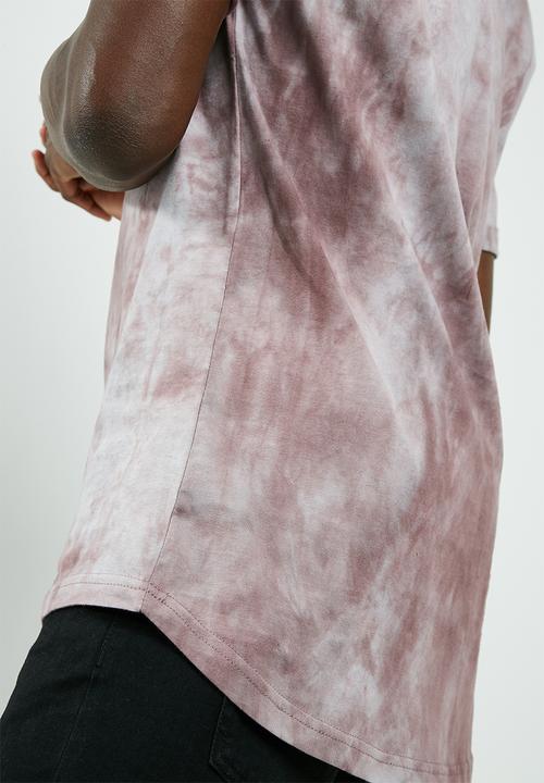 basicthread - Longline curved hem drop shoulder tee