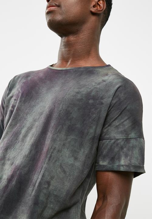 basicthread - Longline curved hem drop shoulder tee