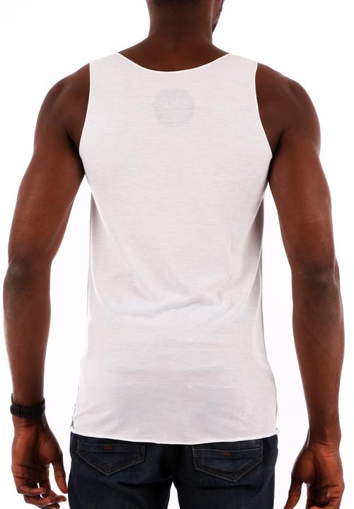 Top 100 Mandrobe Tees - New York Sky Line Vest – White Print