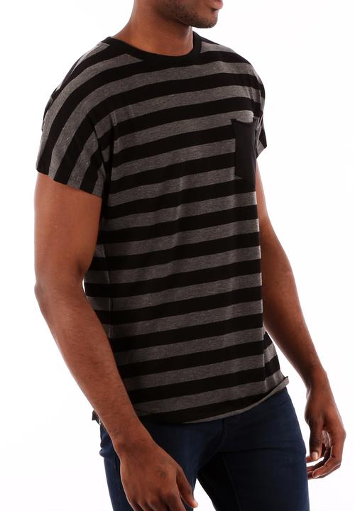 Top 100 Mandrobe Tees - 2-Panel Pocket Tee – Black & Grey