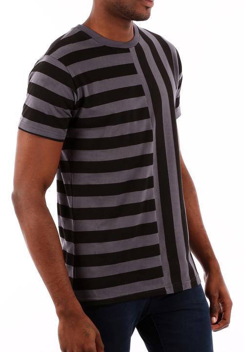Top 100 Mandrobe Tees - Horizontal/ Vertical Stripe – Navy & Blue