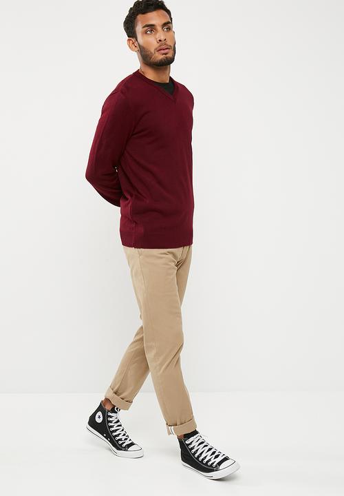 basicthread - Basic vee neck slim fit knit