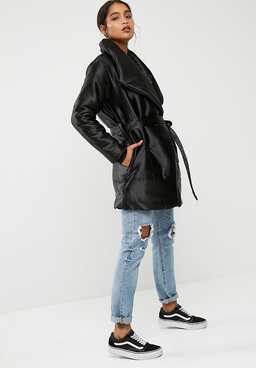 dailyfriday - Mid length belted padded jacket 