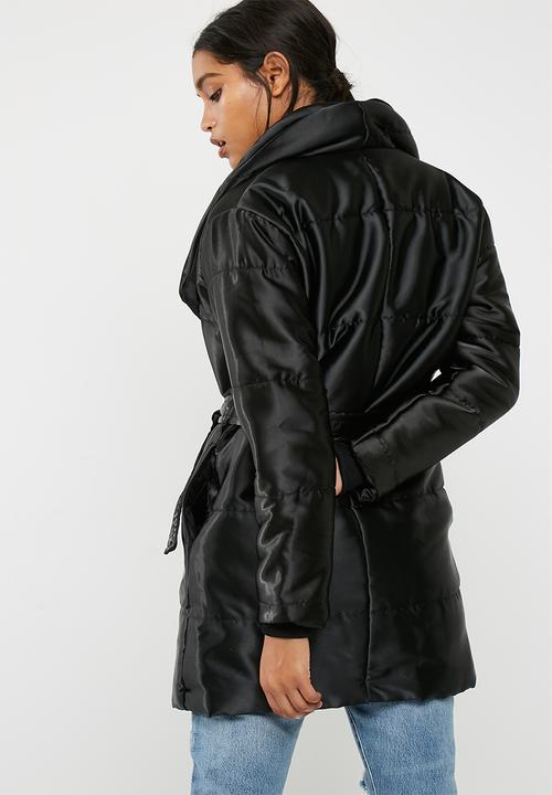 dailyfriday - Mid length belted padded jacket 